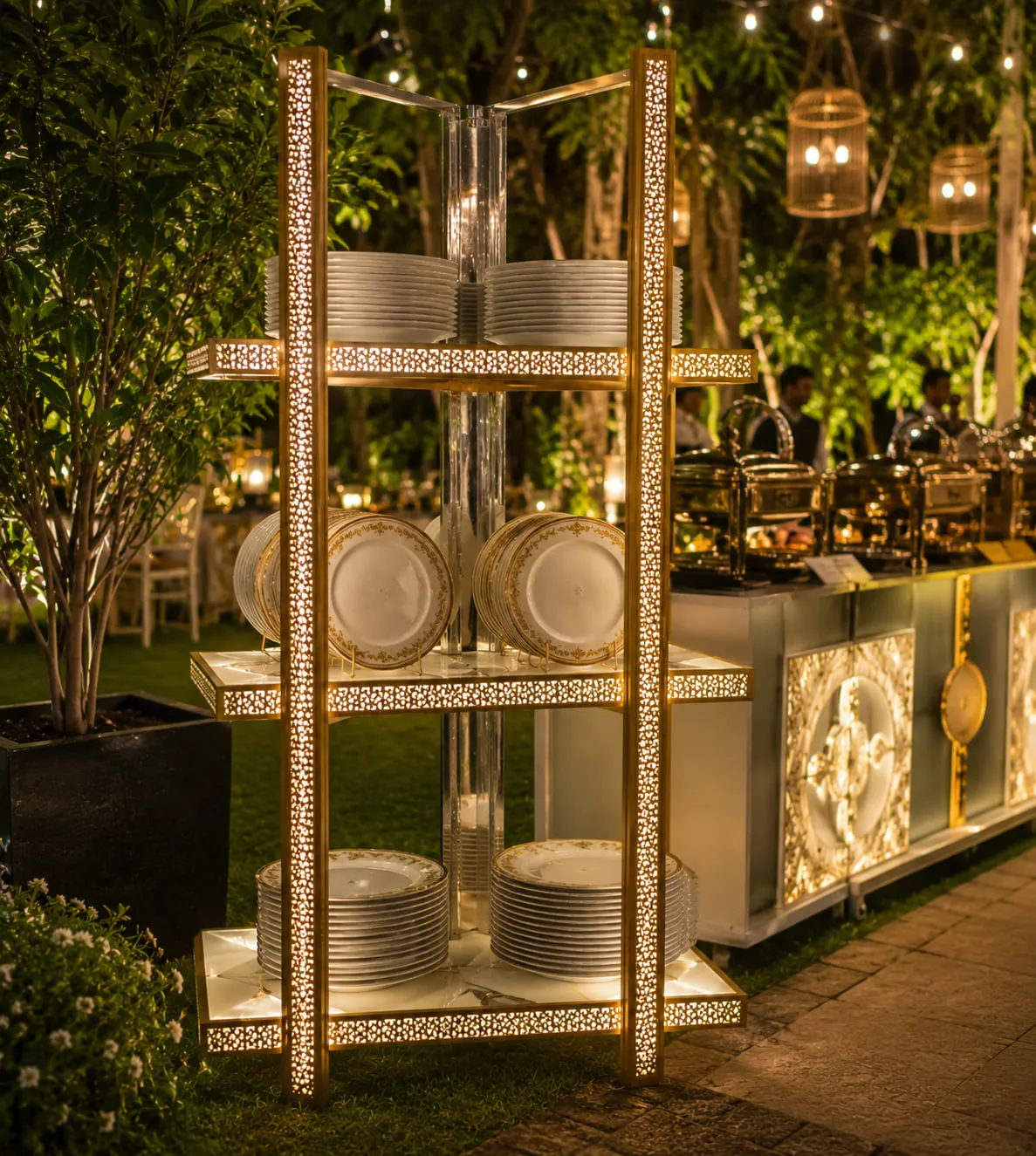 Imperial Plate Pavilion - luxury wedding setup by D I V Y A M®